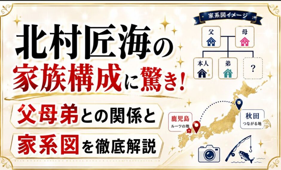 北村匠海の家族構成に驚き！父母弟との関係と家系図を徹底解説