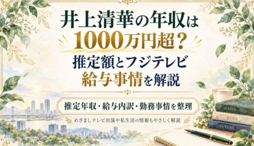 井上清華の年収は1000万円超？推定額とフジテレビ給与事情を解説